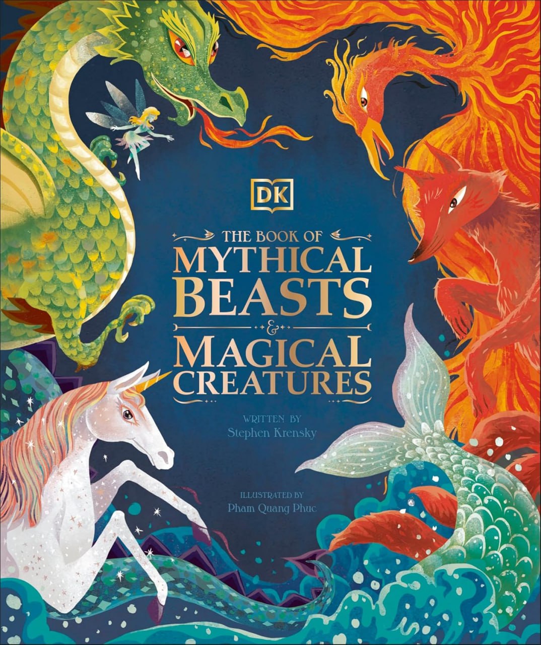 Portada ampliada de The Book of Mythical Beasts and Magical Creatures