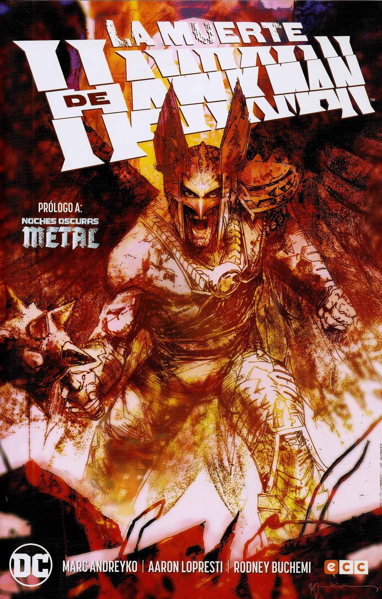 Portada ampliada de LA MUERTE DE HAWKMAN
