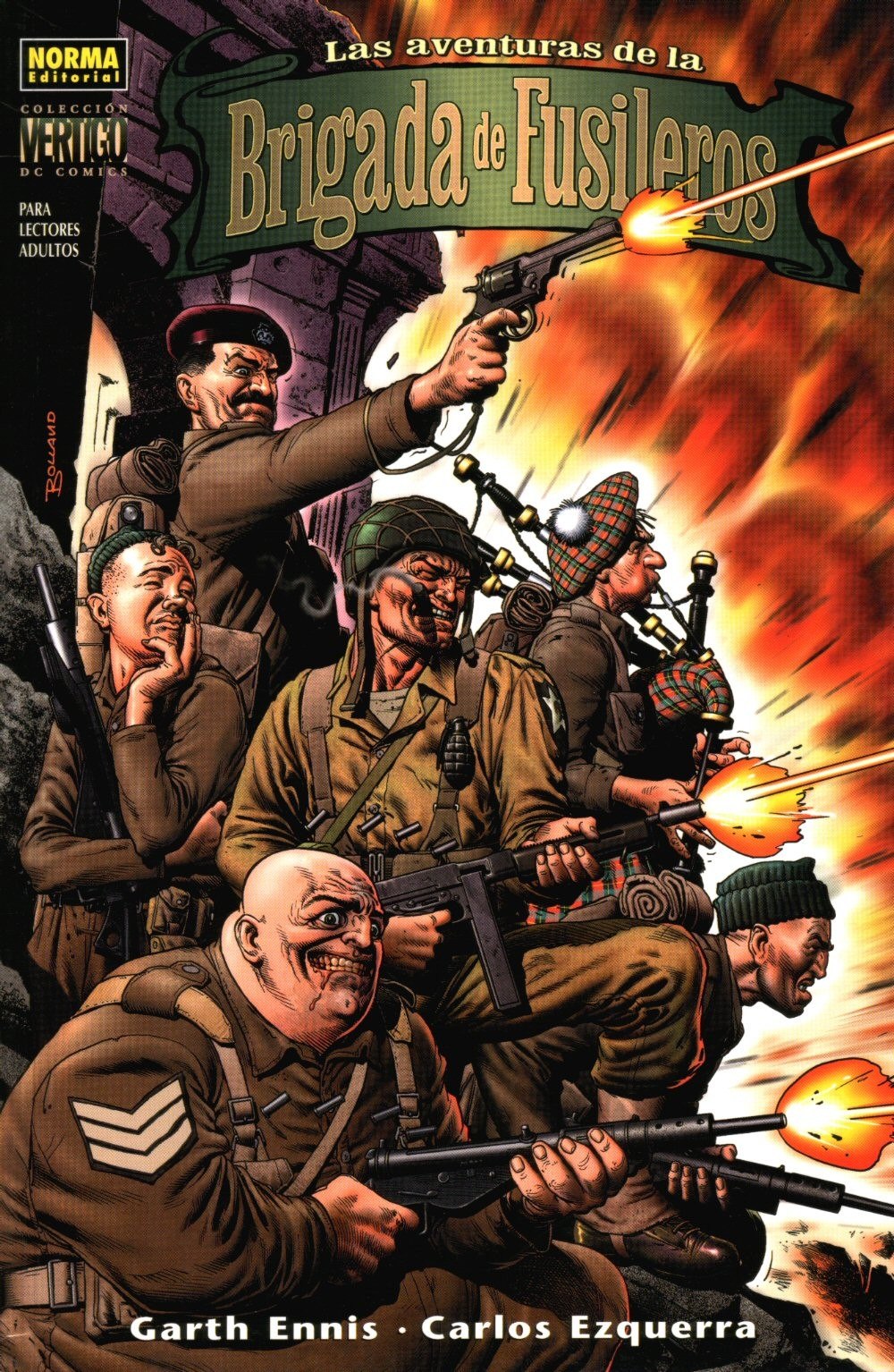 Portada ampliada de Las aventuras de la Brigada de Fusileros
