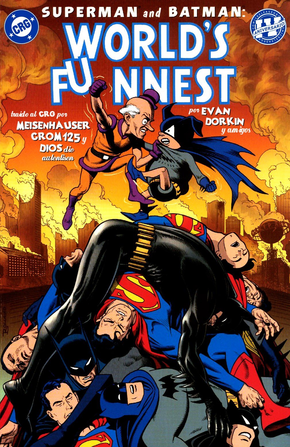 Portada ampliada de SUPERMAN and BATMAN: WORLD'S FUNNEST