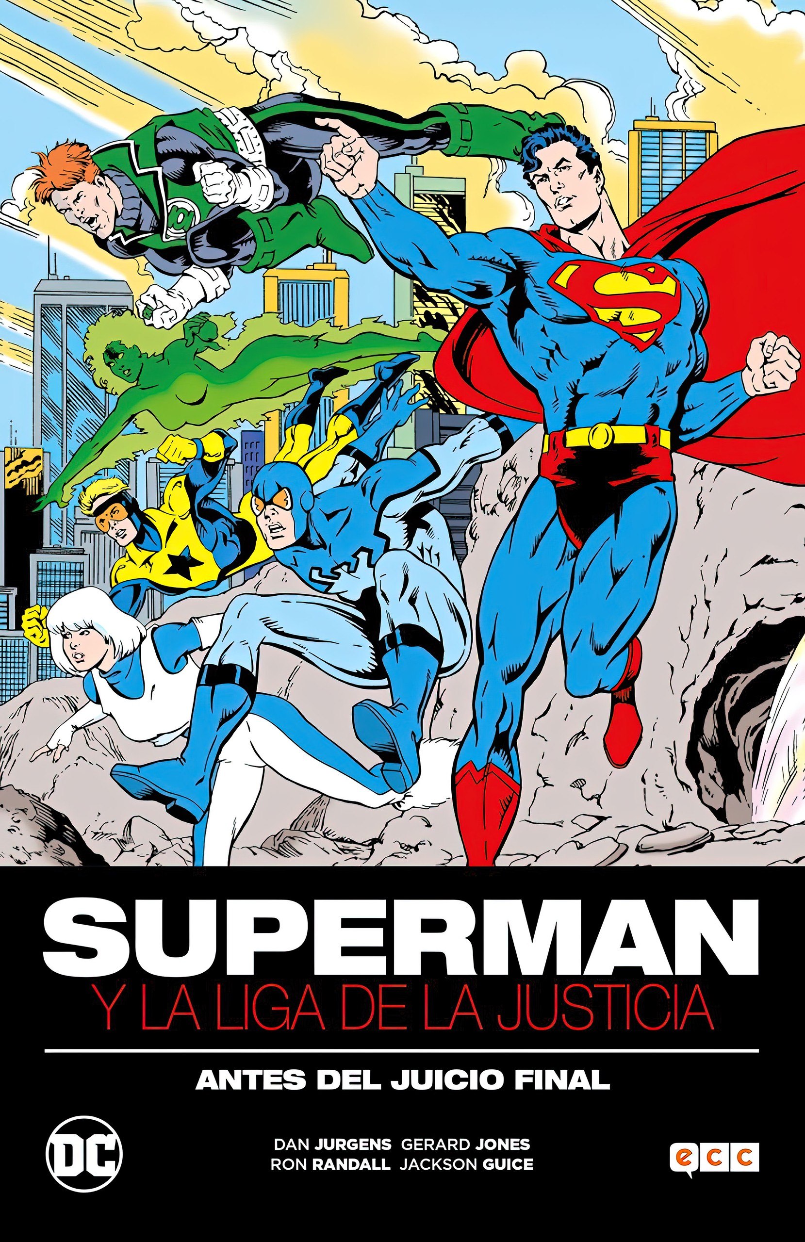 Portada ampliada de SUPERMAN Y LA LIGA DE LA JUSTICIA ANTES DEL JUICIO FINAL