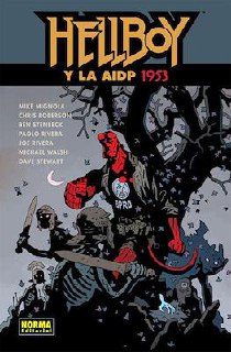 Portada ampliada de Hellboy y la AIDP