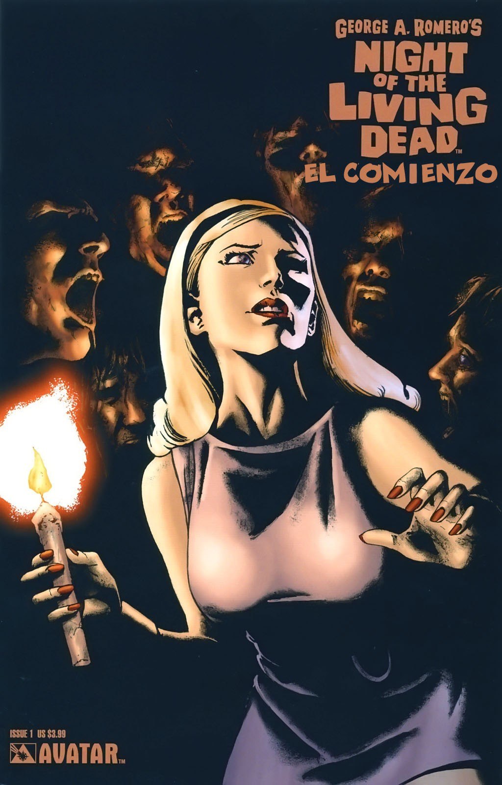 Portada ampliada de Night of the Living Dead. El Comienzo