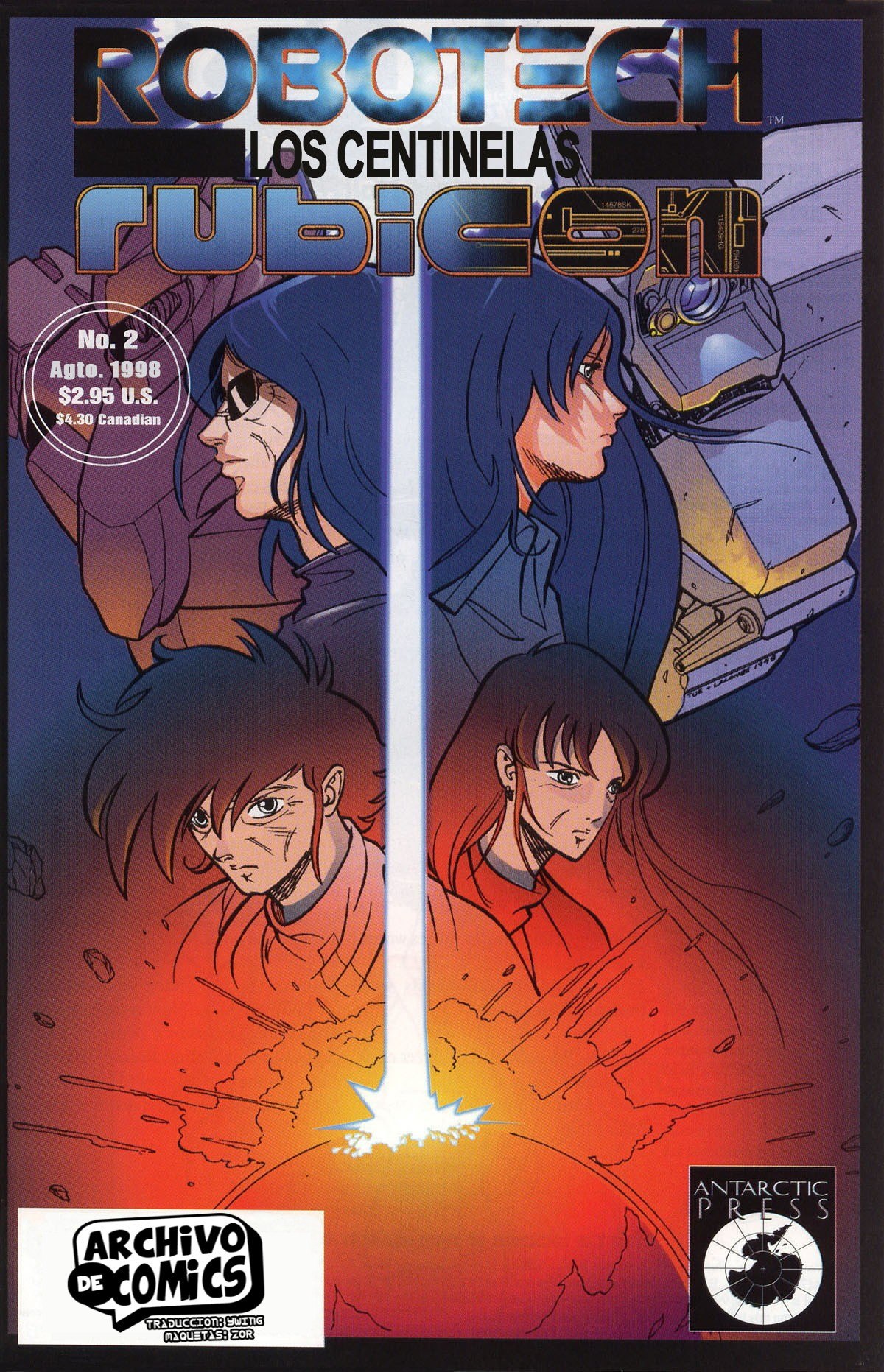Portada ampliada de ROBOTech LOS CENTINELAS RUBICON
