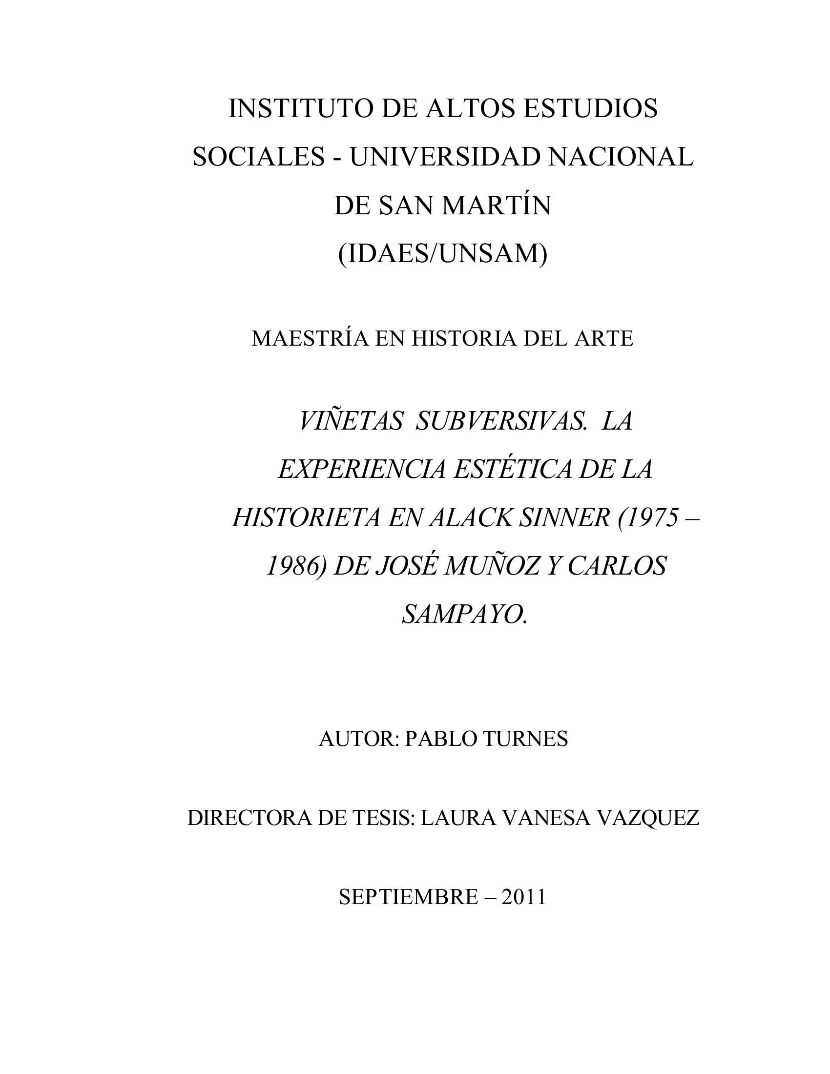 Portada ampliada de Turnes, Pablo - Vinetas subversivas Alack Sinner (2011)