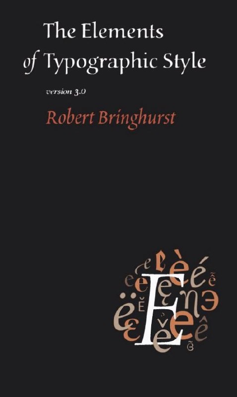 Portada ampliada de The Elements of Typographic Style
