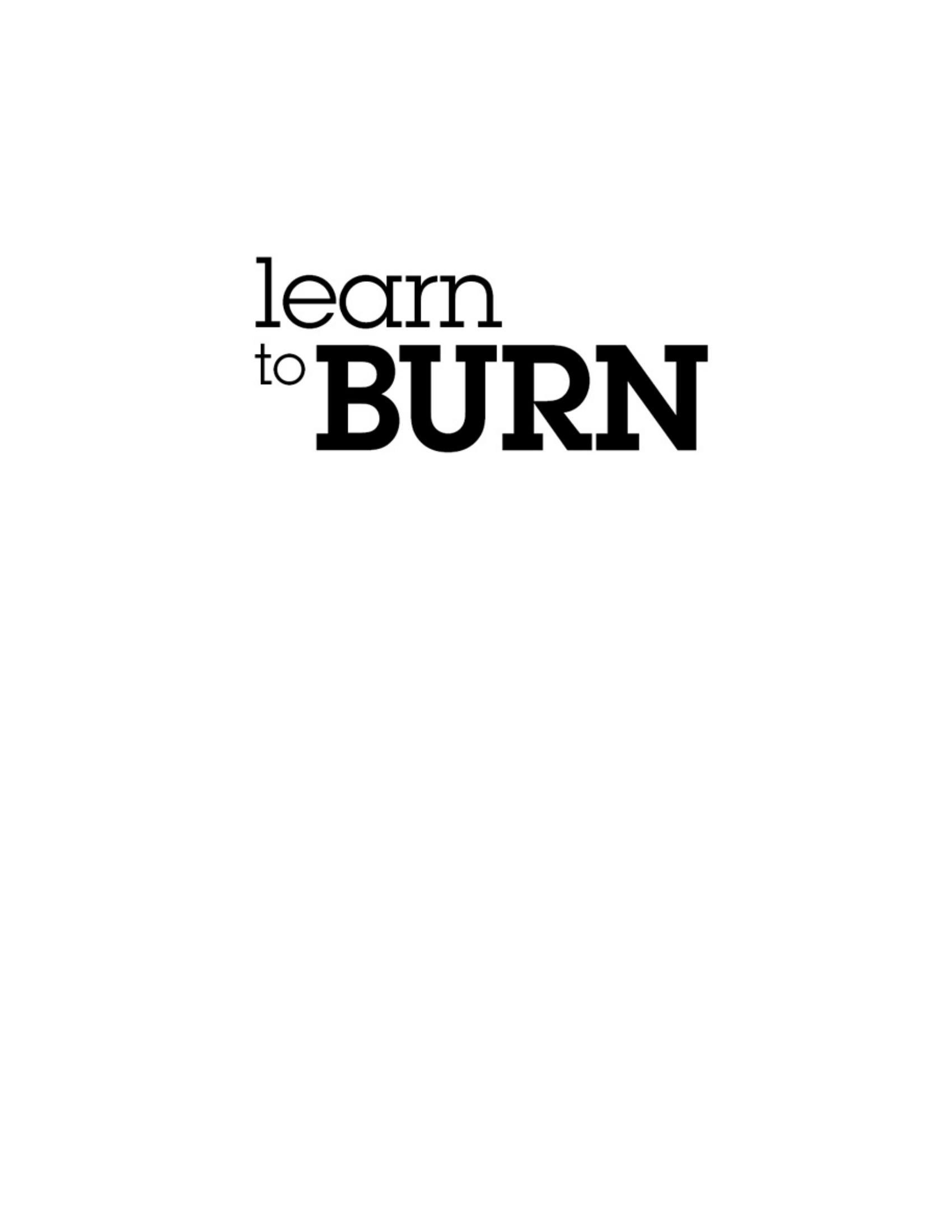 Portada ampliada de learn to BURN