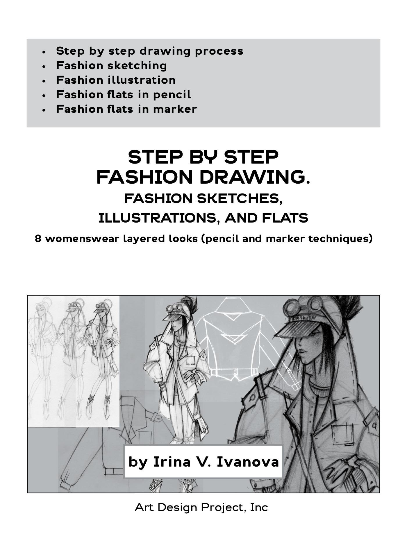 Portada ampliada de STEP BY STEP FASHION DRAWING. FASHION SKETCHES, ILLUSTRATIONS, AND FLATS