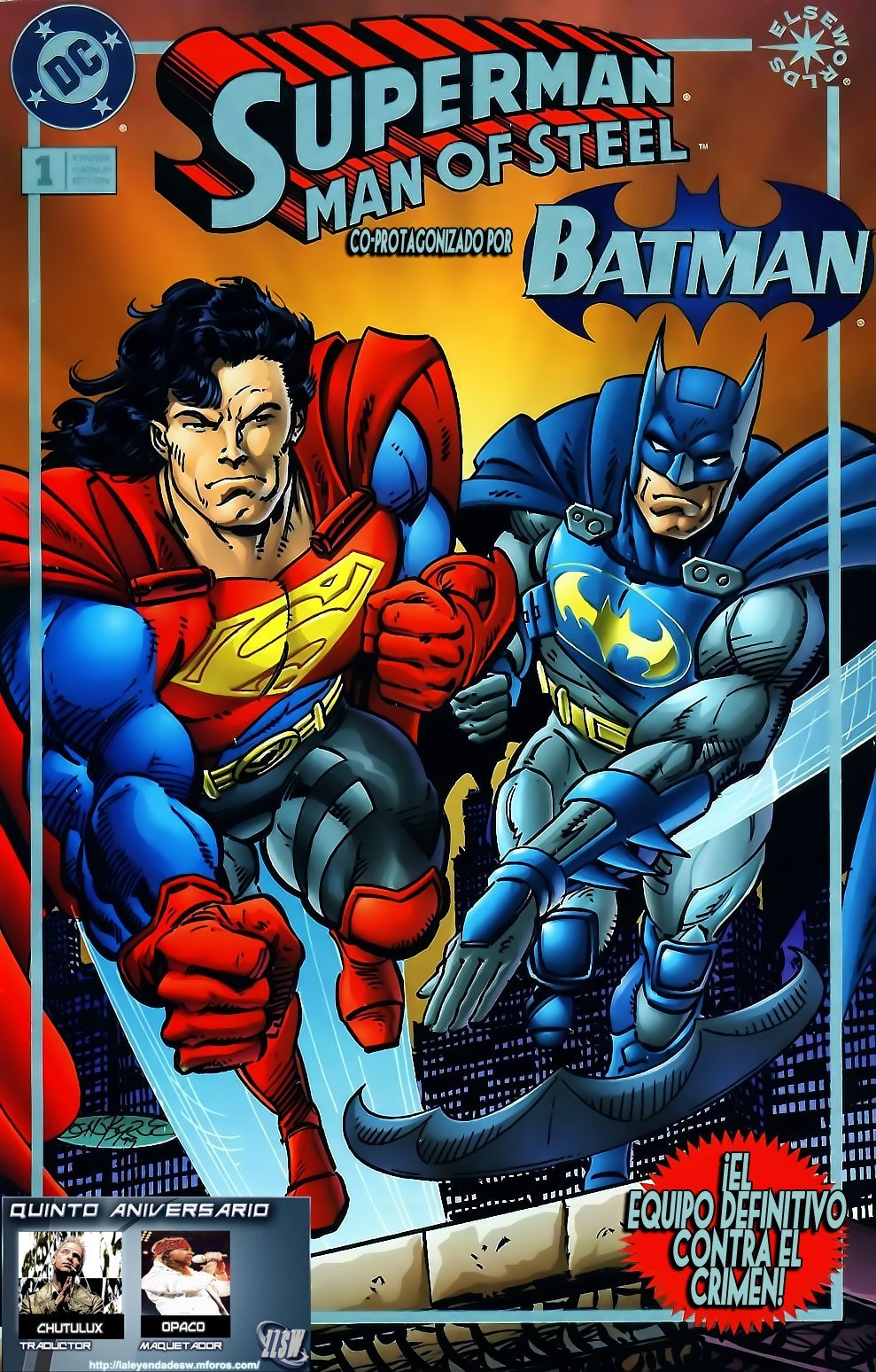Portada ampliada de Superman Man of Steel