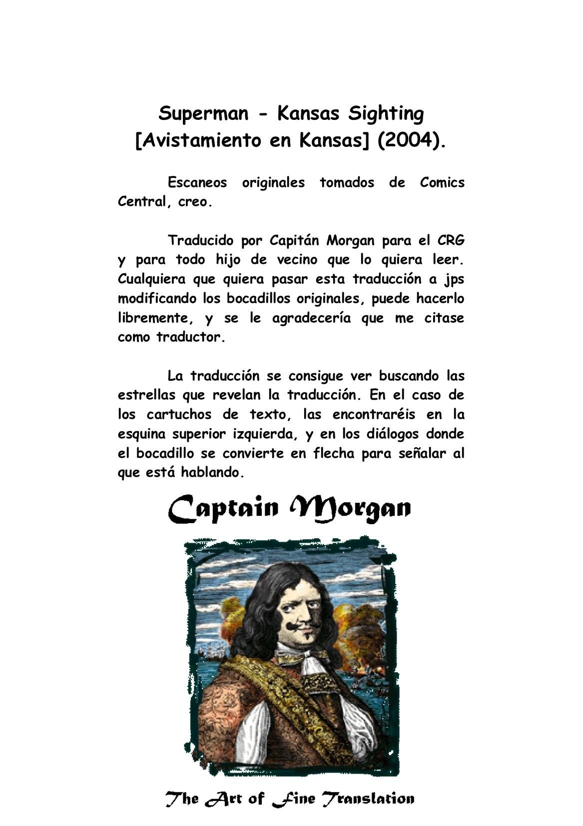 Portada ampliada de Superman - Kansas Sighting [Avistamiento en Kansas] (2004)