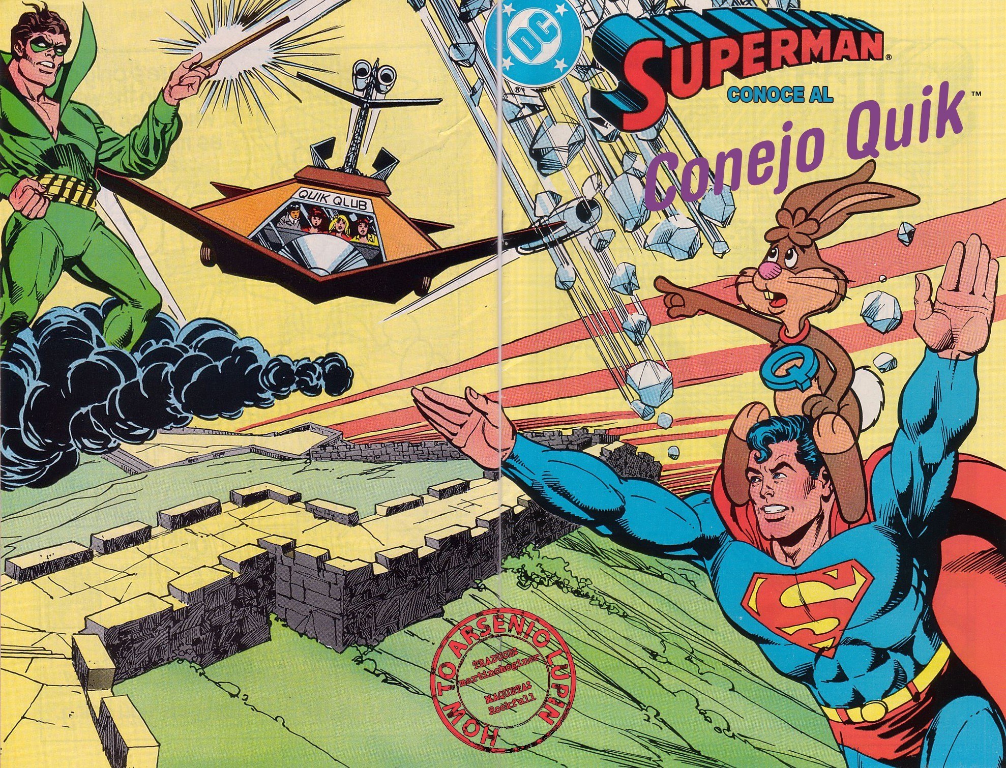 Portada ampliada de Superman conoce al Conejo Qui