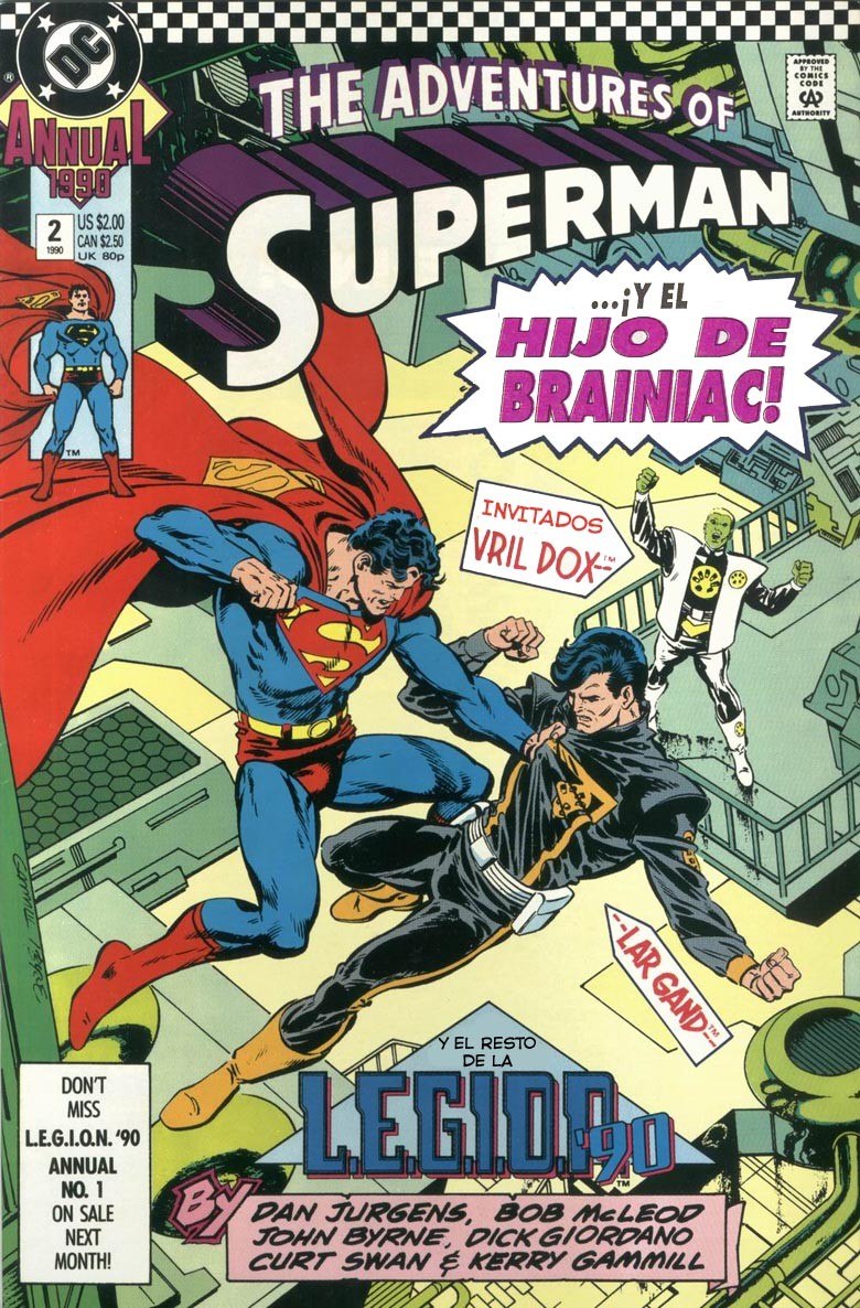 Portada ampliada de THE ADVENTURES OF SUPERMAN ...¡Y EL HIJO DE BRAINIAC!