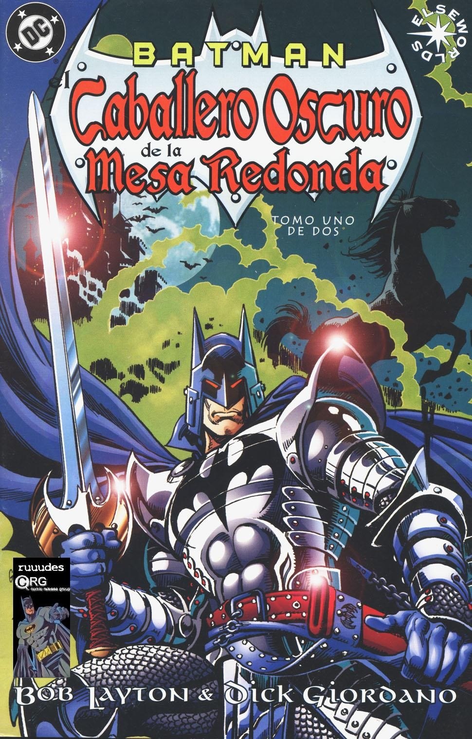 Portada ampliada de Batman Caballero Oscuro de la Mesa Redonda