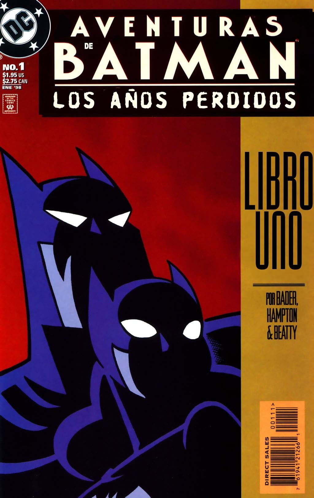 Portada ampliada de AVENTURAS DE BATMAN LOS AÑOS PERDIDOS