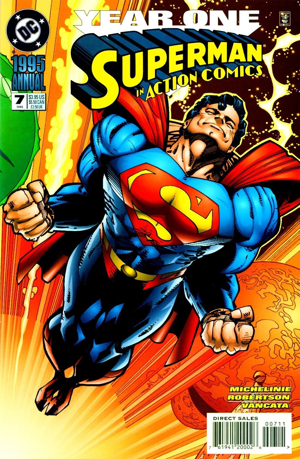 Portada ampliada de Superman Action Comics