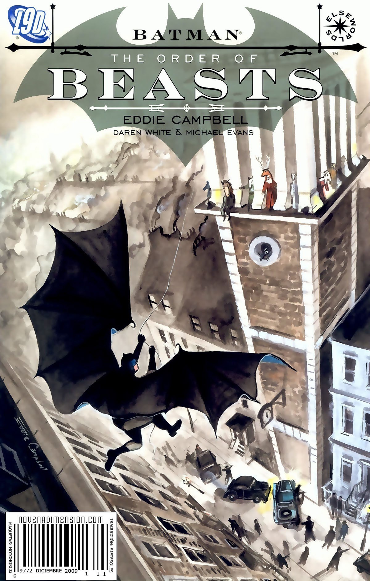 Portada ampliada de BATMAN THE ORDER OF BEASTS
