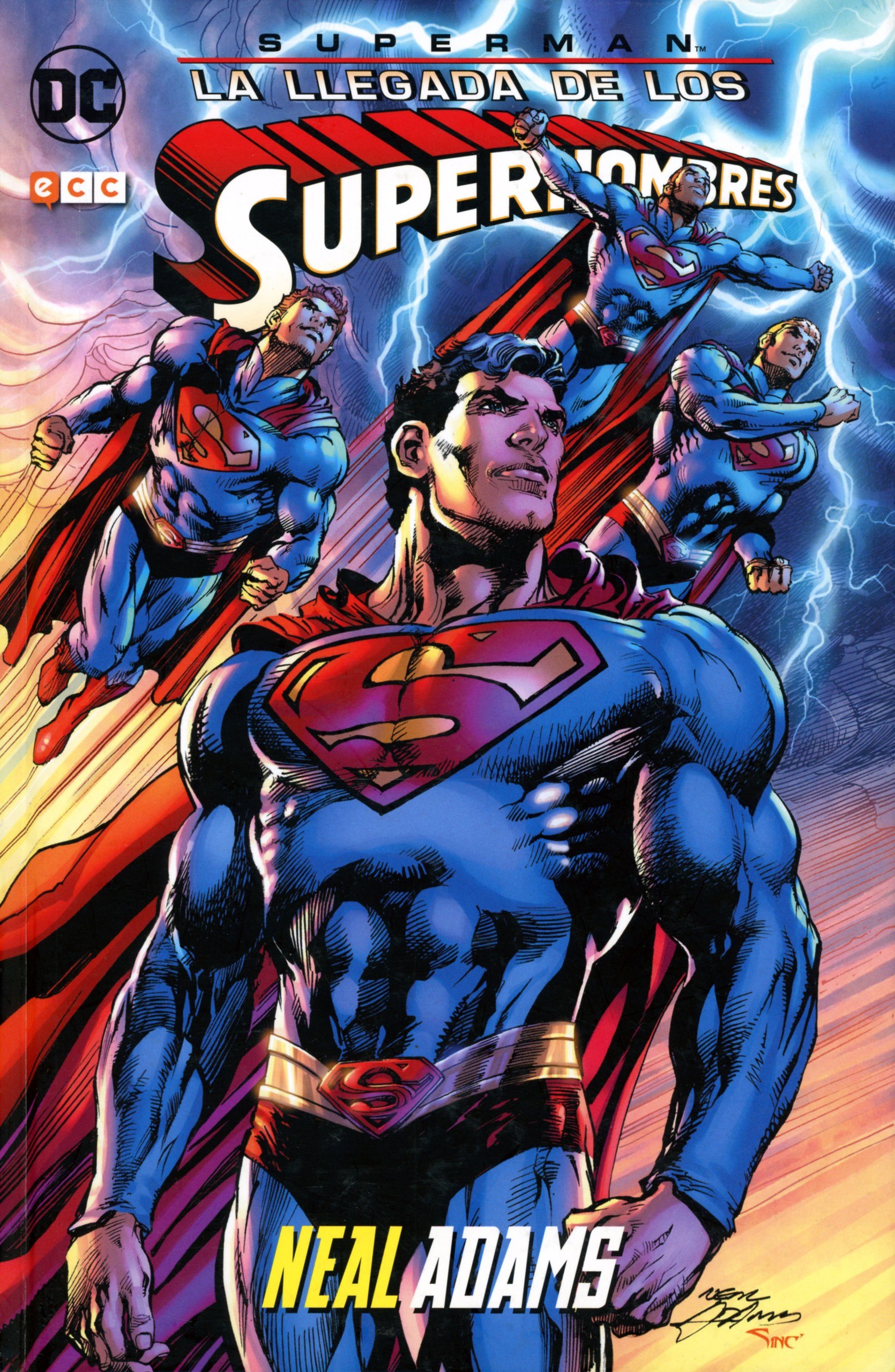 Portada ampliada de LA LLEGADA DE LOS SUPERHOMBRES