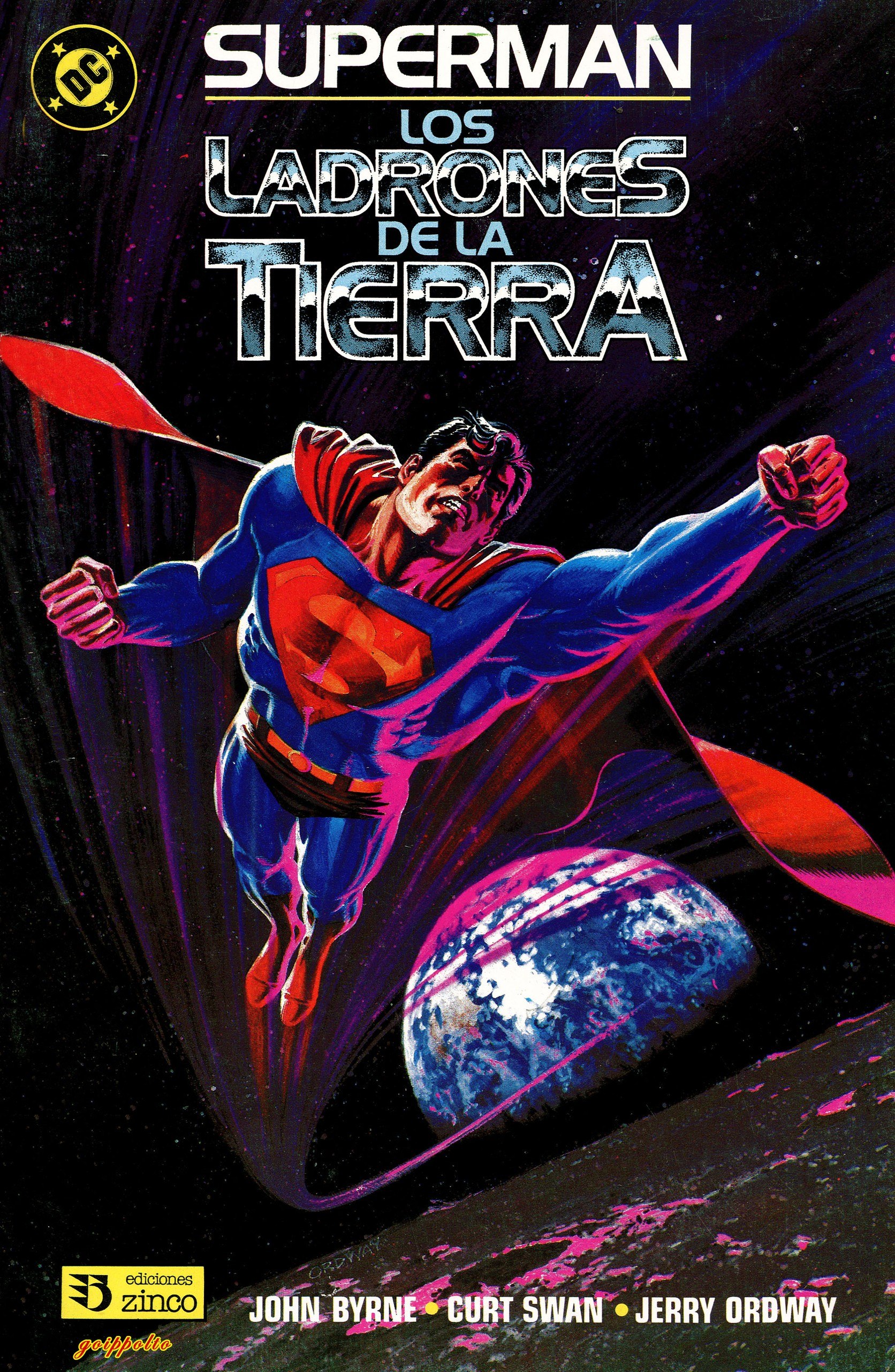 Portada ampliada de SUPERMAN LOS LADRONES DE LA TIERRA