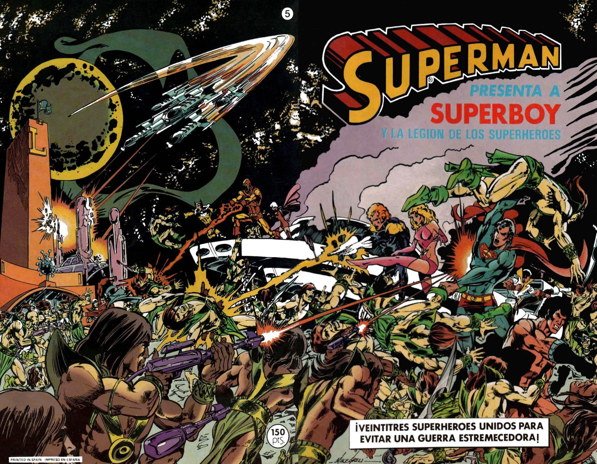 Portada ampliada de SUPERMAN PRESENTA SUPERBOY Y LA LEGION DE LOS SUPERHEROES