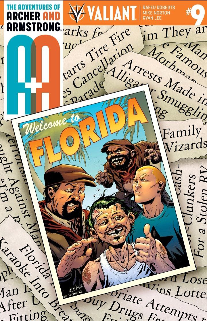 Portada ampliada de The Adventures of Archer and Armstrong