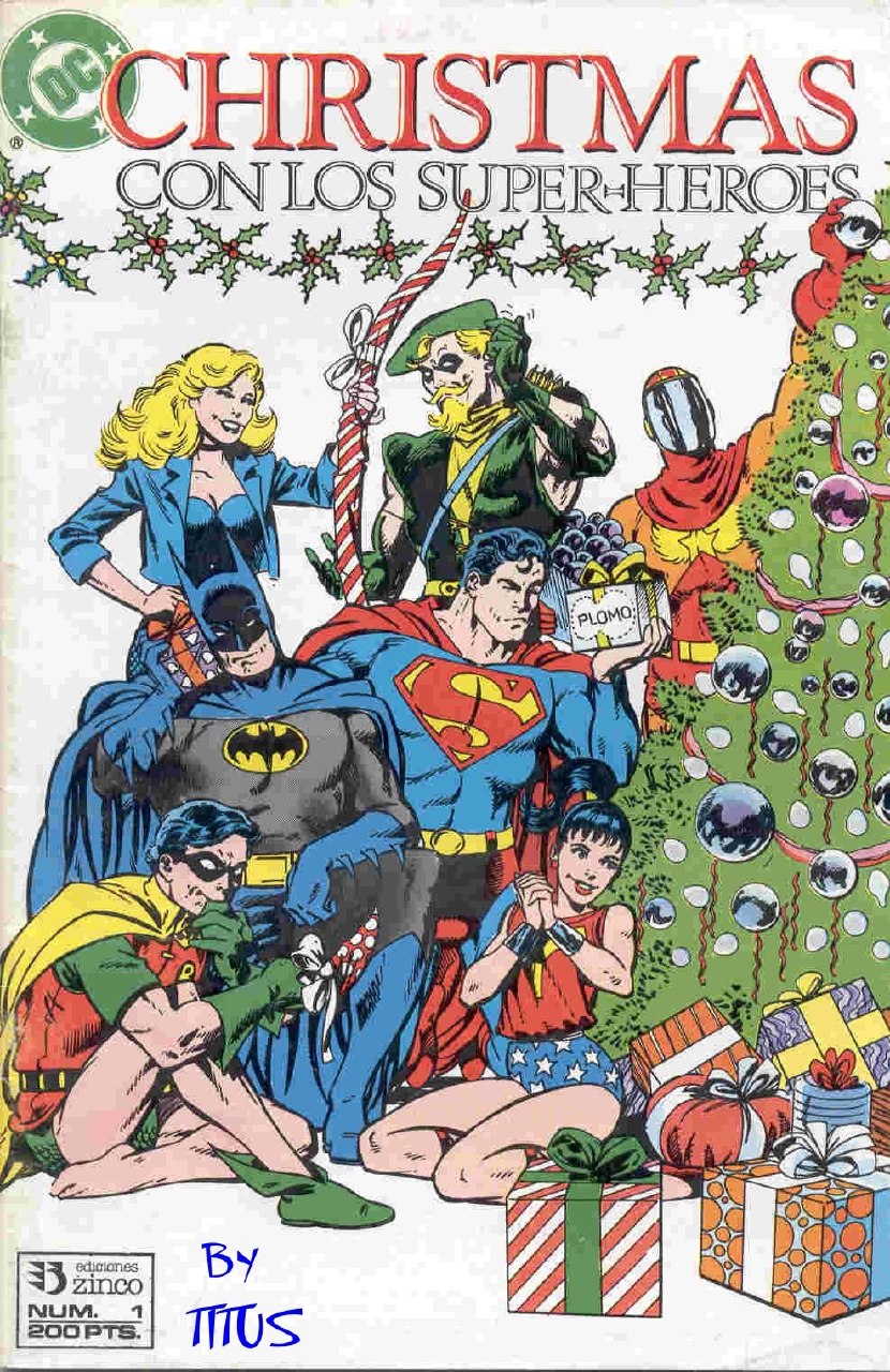 Portada ampliada de CHRISTMAS CON LOS SUPER-HEROES