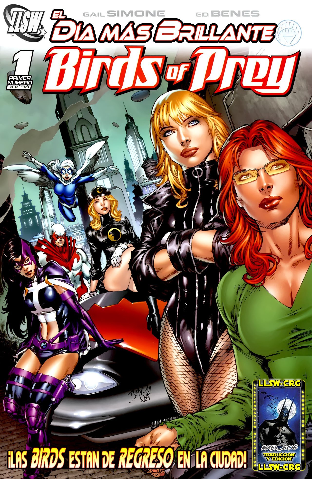 Portada ampliada de Birds of Prey