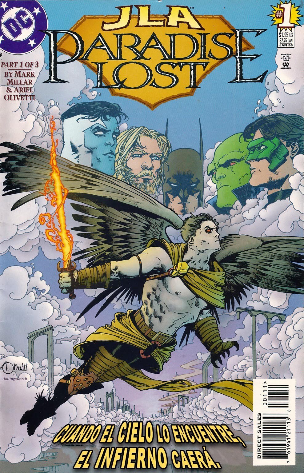 Portada ampliada de JLA PARADISE LOST