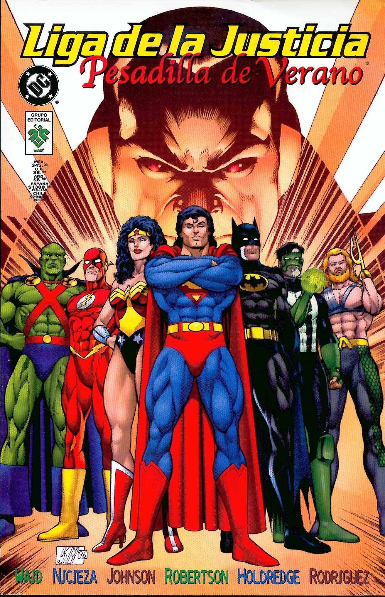 Portada ampliada de Liga de la Justicia Pésadilla de Verano