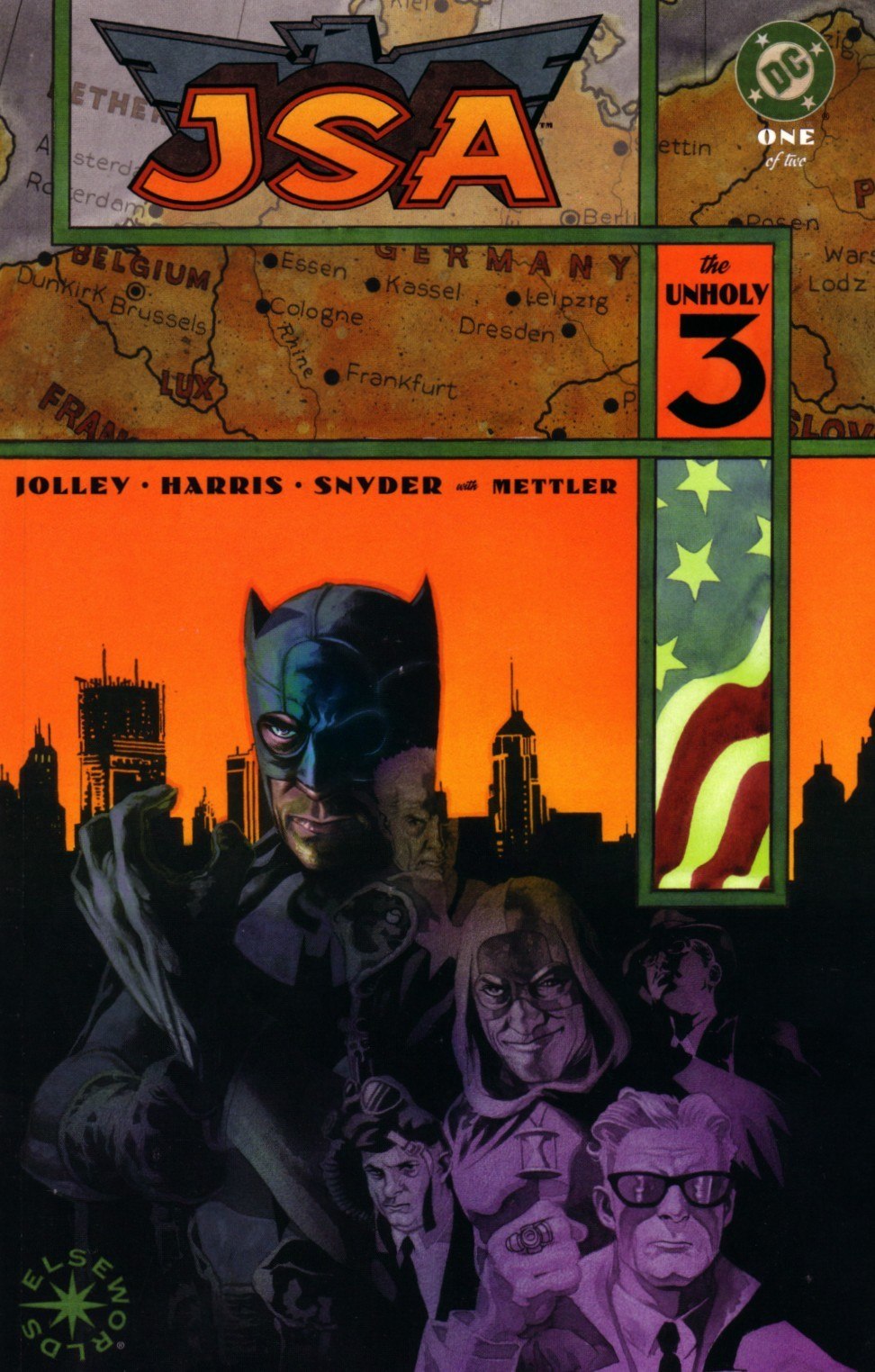 Portada ampliada de JSA: The Unholy 3
