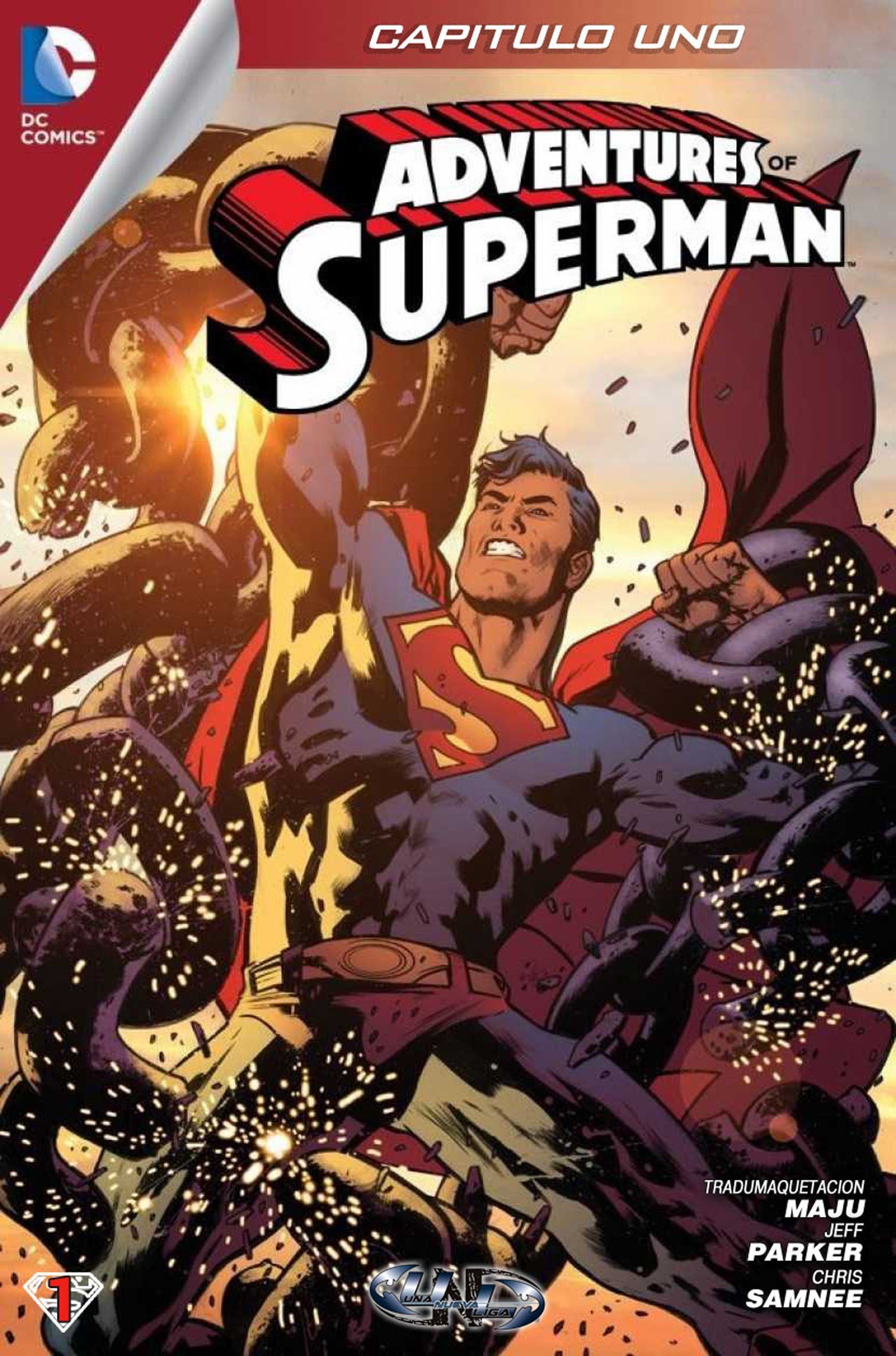 Portada ampliada de Adventures of Superman