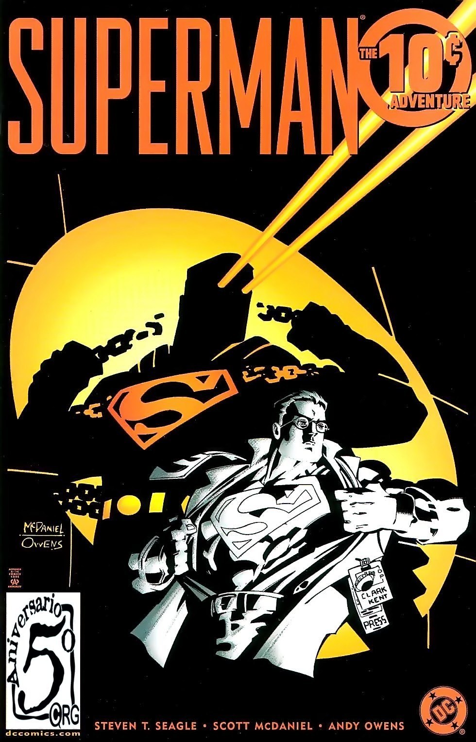 Portada ampliada de SUPERMAN THE 10th ADVENTURE