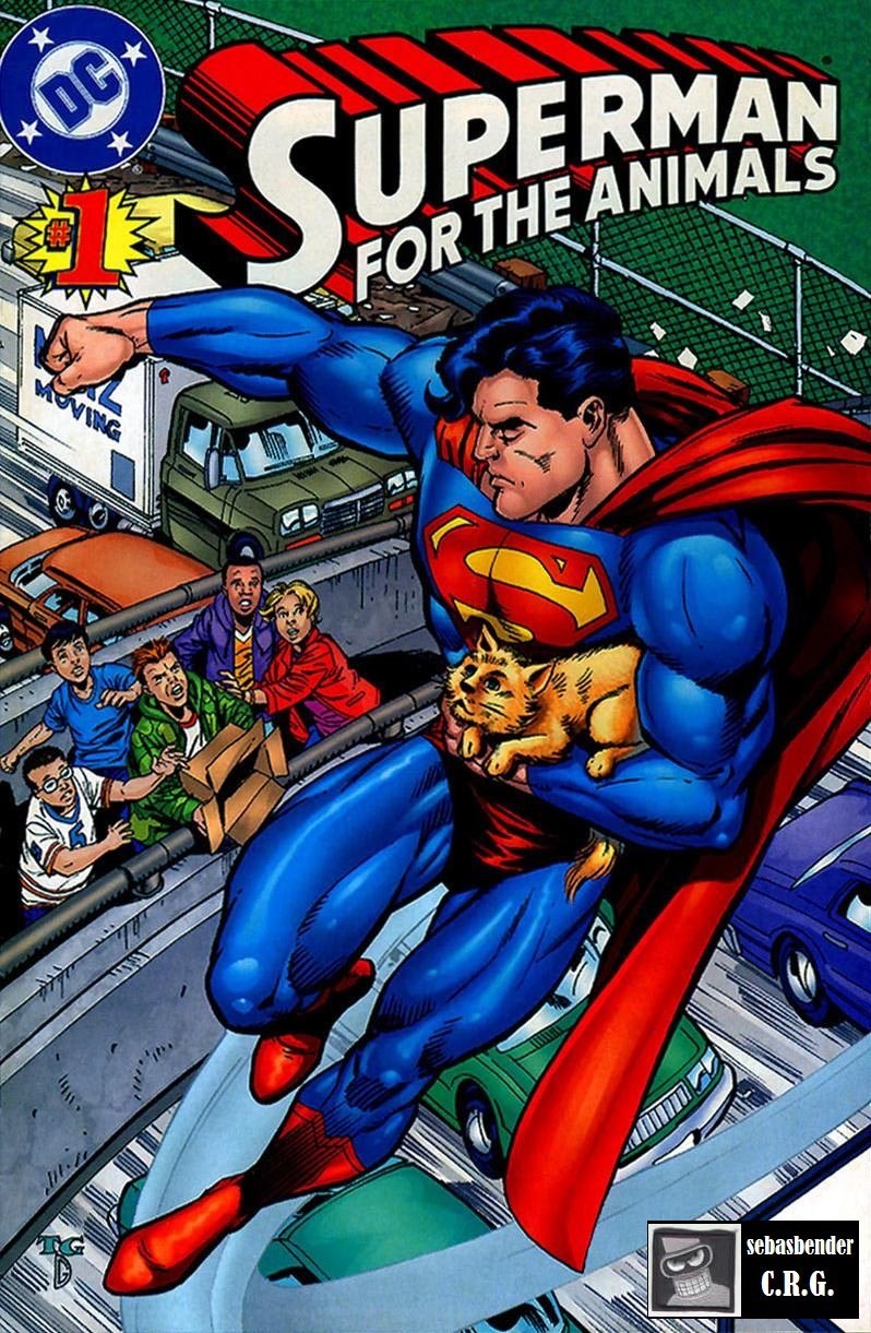 Portada ampliada de SUPERMAN FOR THE ANIMALS