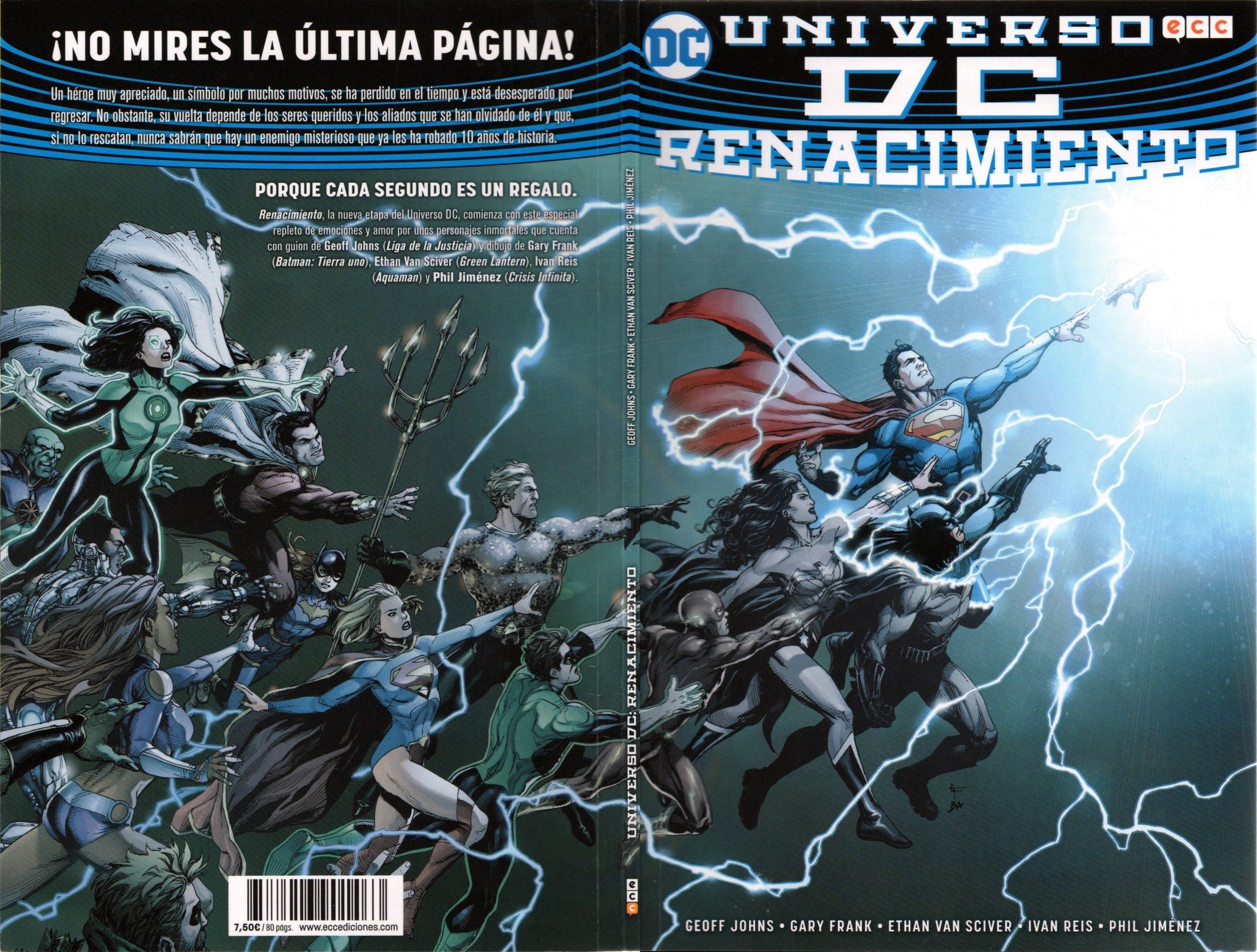 Portada ampliada de DC UNIVERSE REBORN