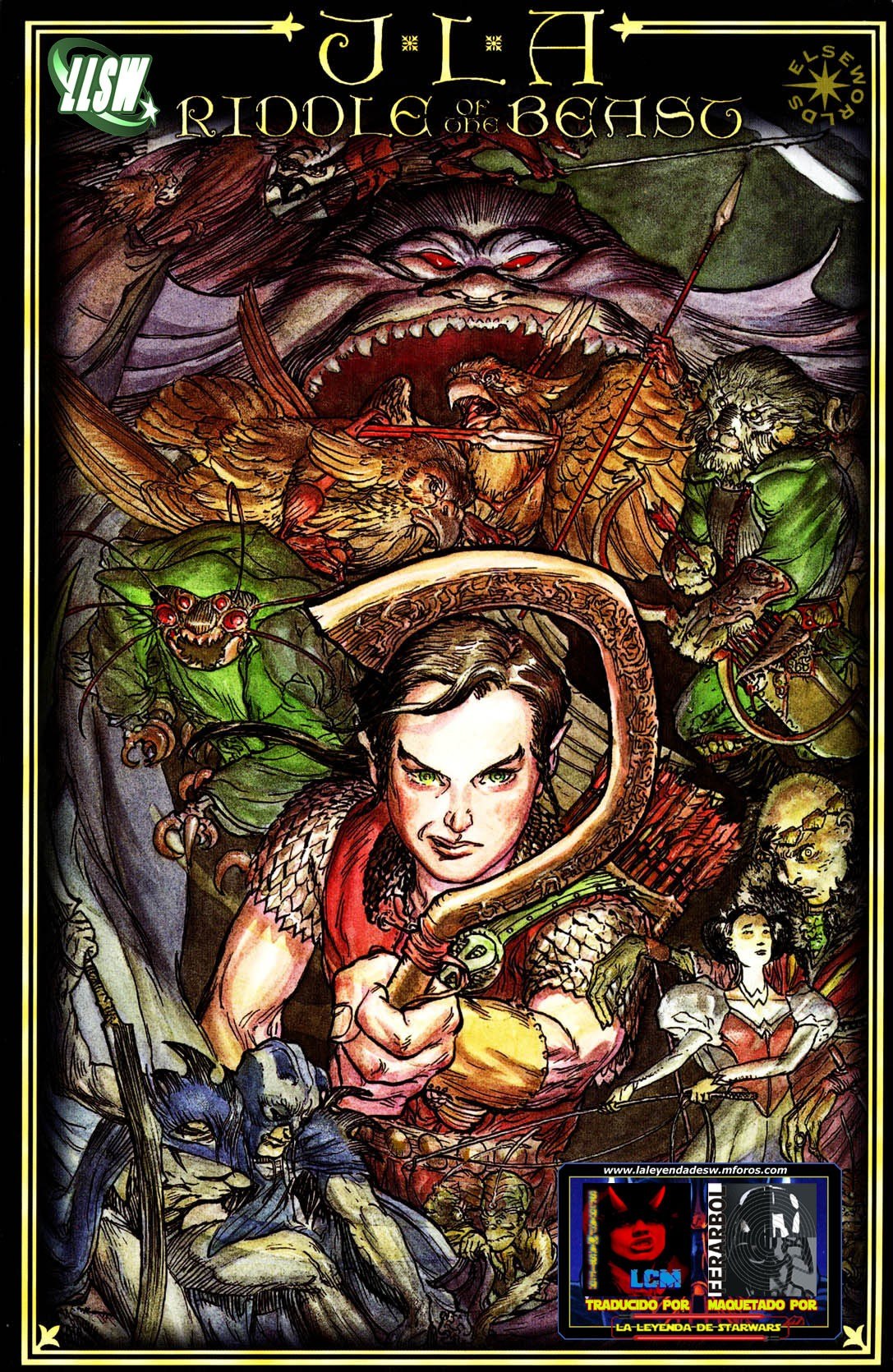 Portada ampliada de JLA RIDDLE OF THE BEAST
