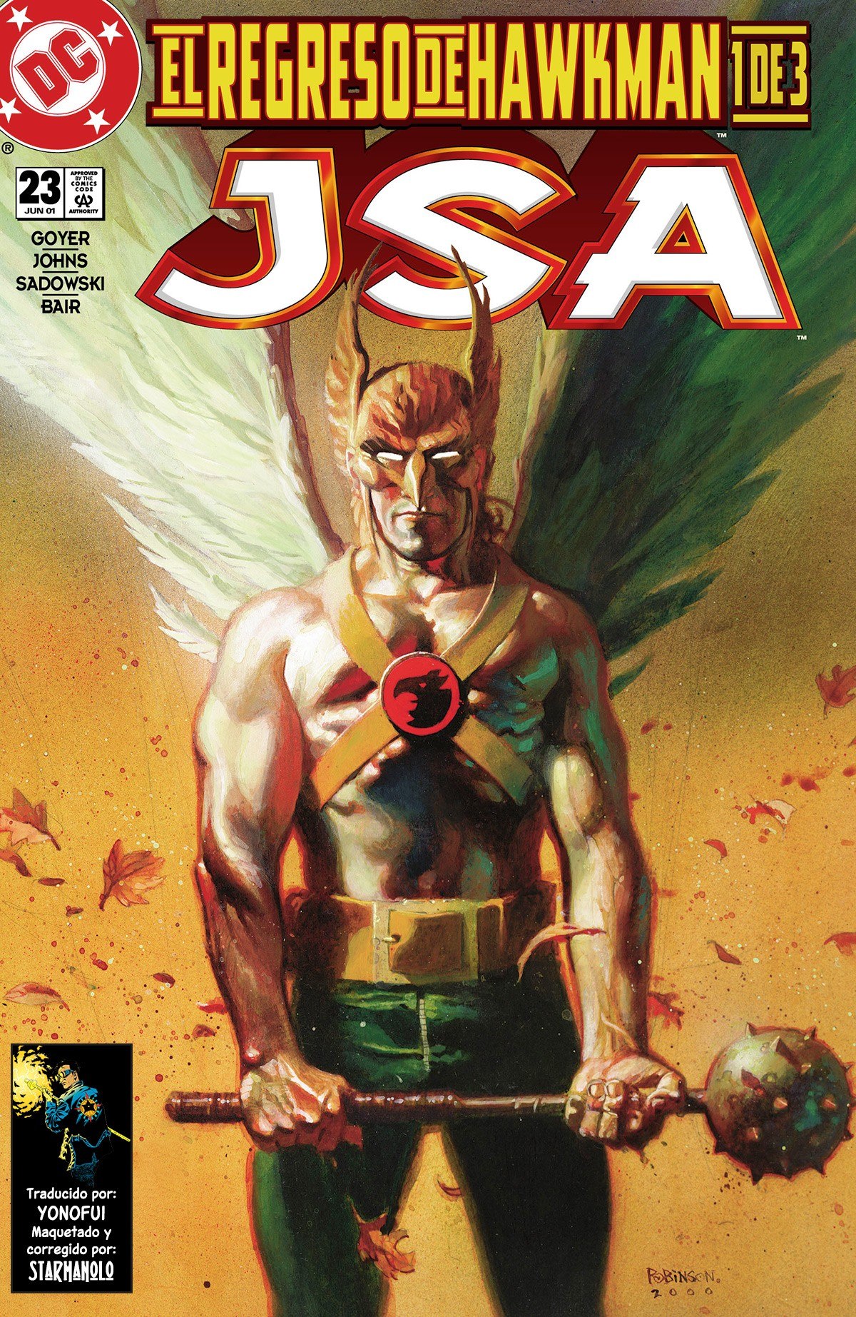 Portada ampliada de EL REGRESO DE HAWKMAN TDE3