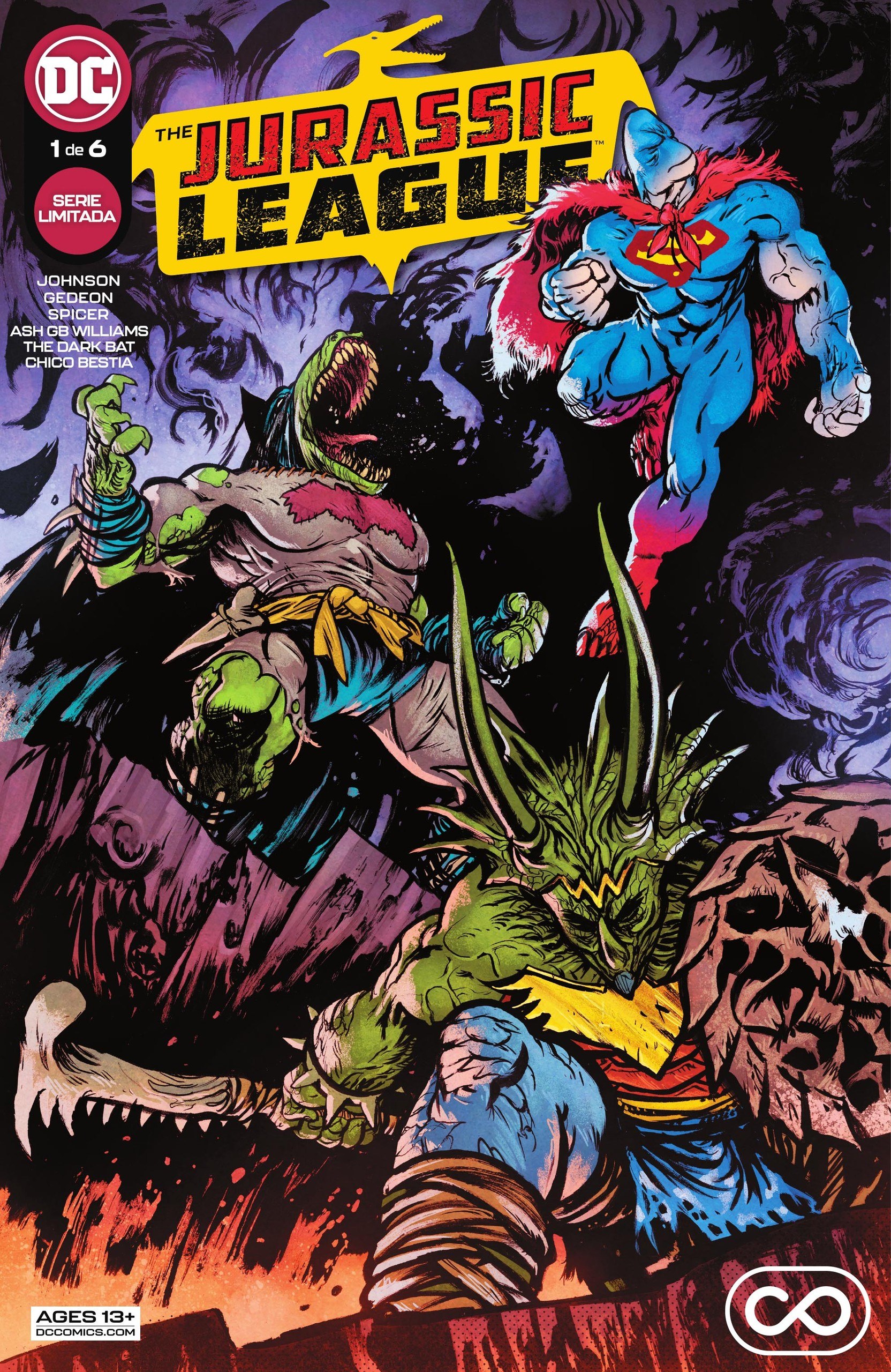 Portada ampliada de The Jurassic League