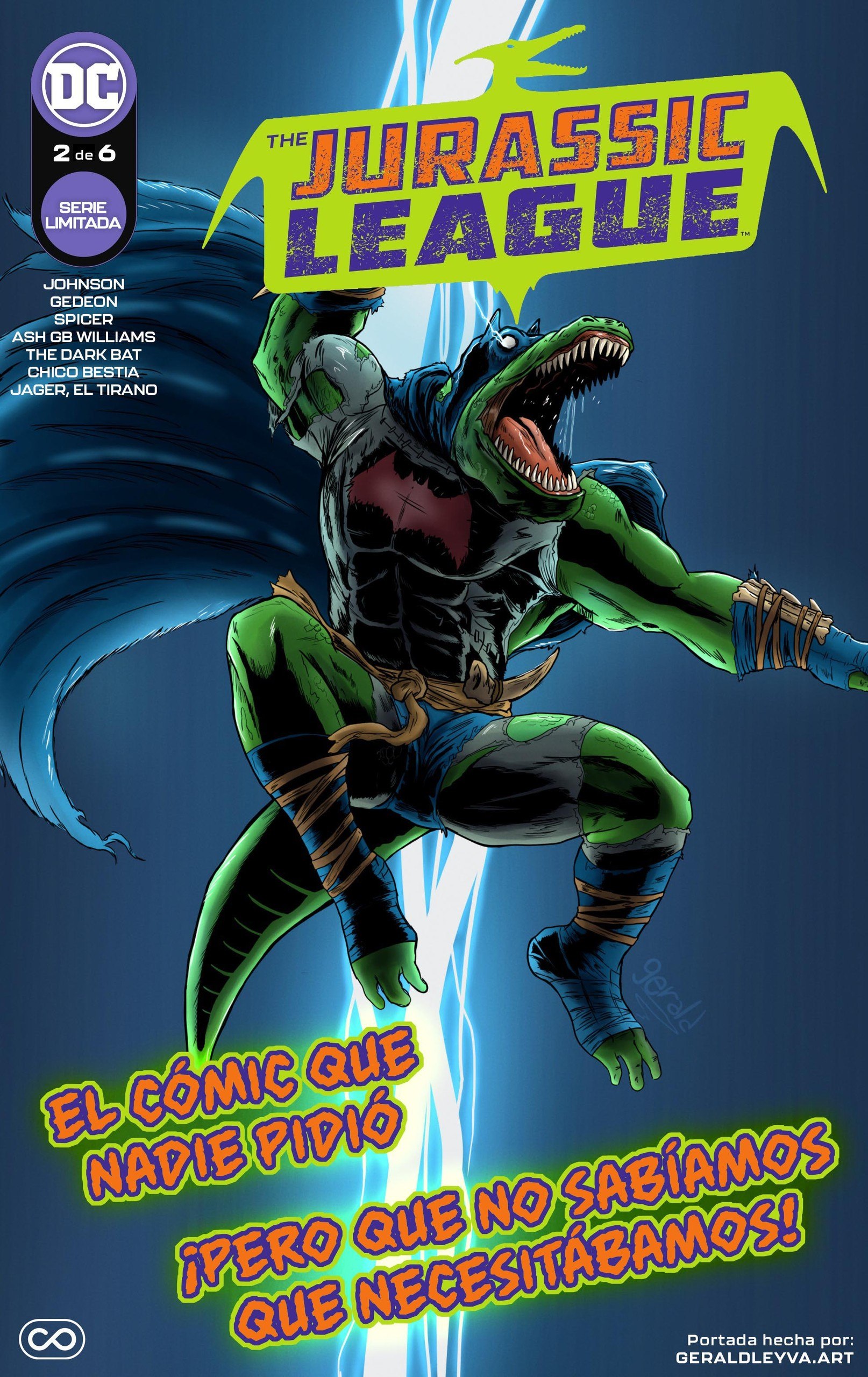 Portada ampliada de The Jurassic League