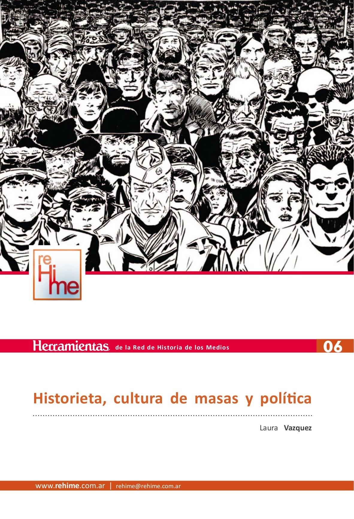 Portada ampliada de Historieta, cultura de masas y política