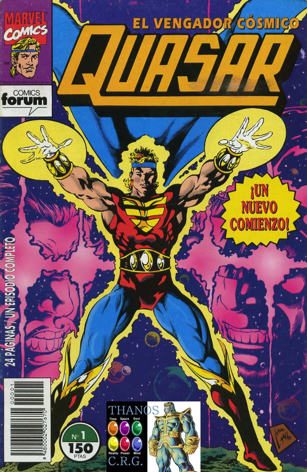 Portada ampliada de EL VENGADOR CÓSMICO QUASAR