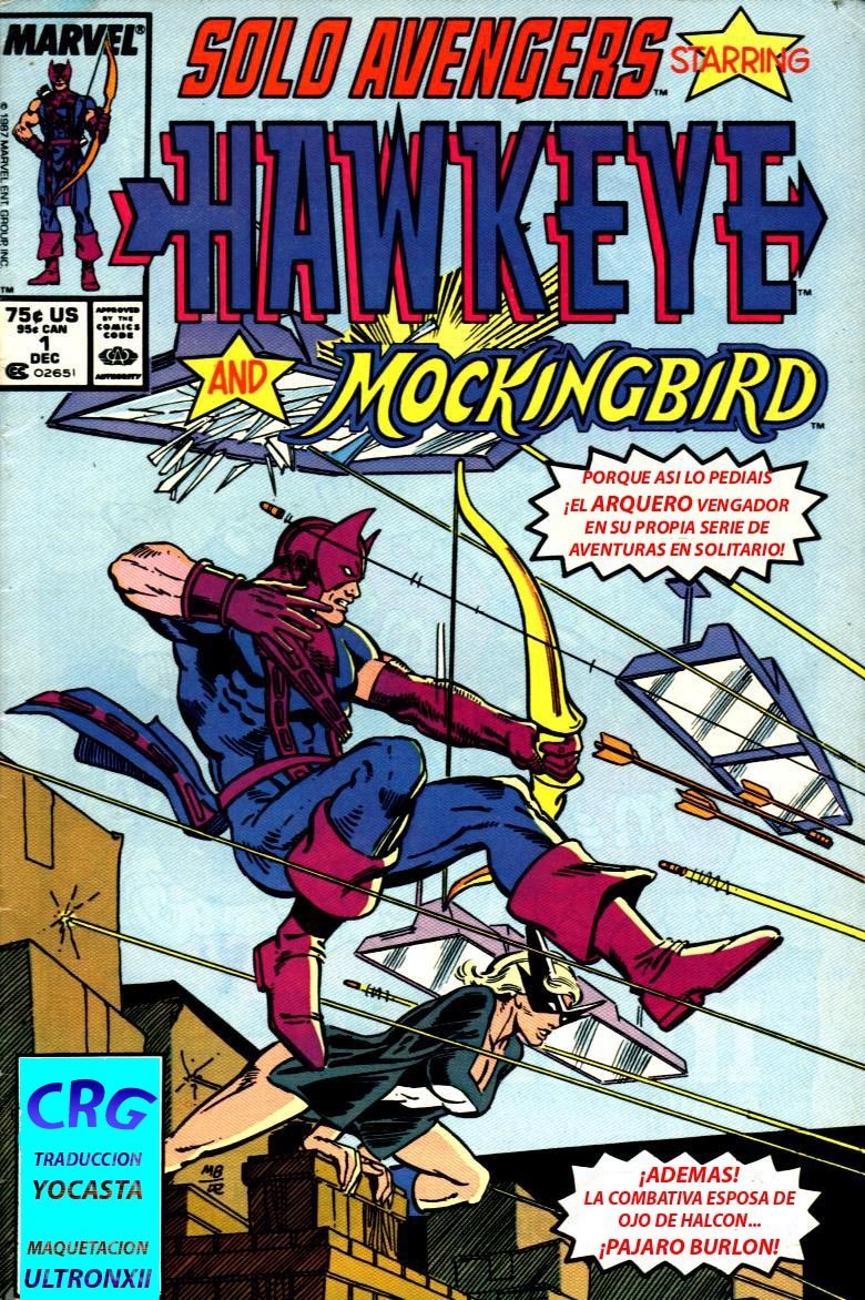 Portada ampliada de SOLO AVENGERS STARRING HAWKEYE AND MOCKINGBIRD