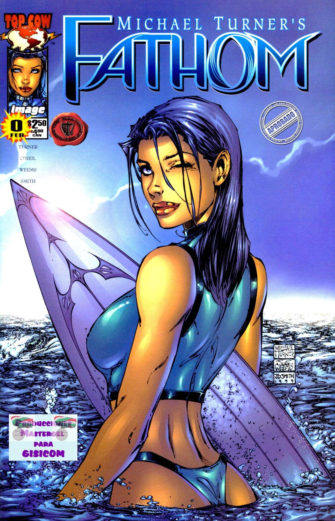 Portada ampliada de Michael Turner's Fathom