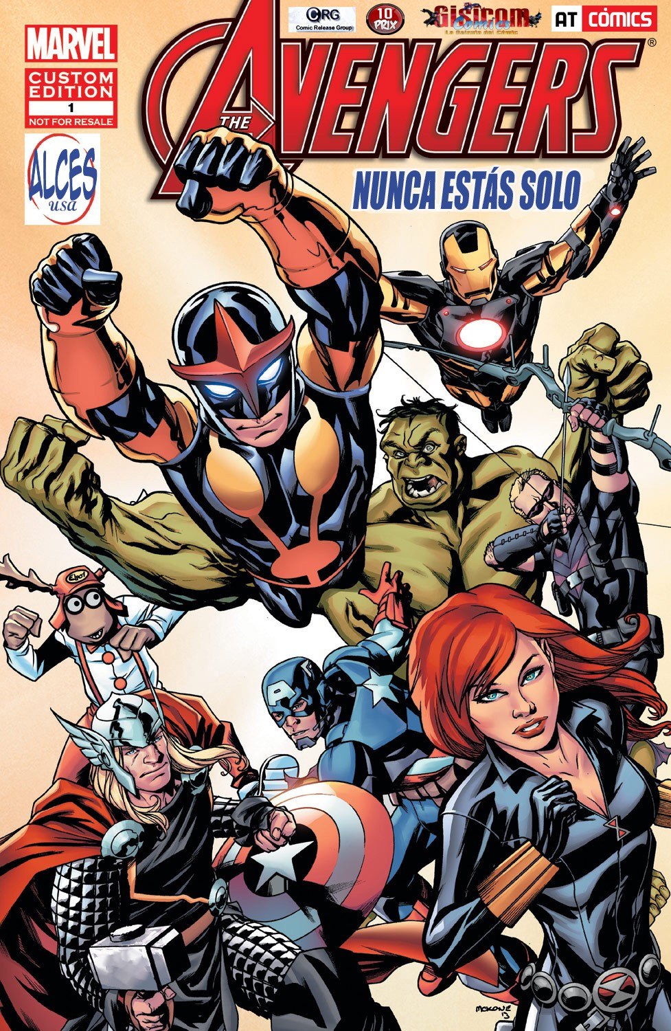 Portada ampliada de THE AVENGERS