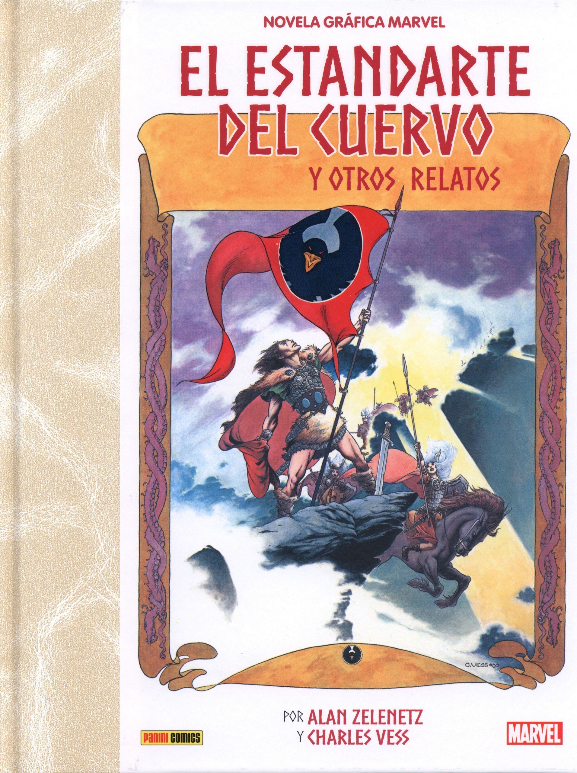 Portada ampliada de El Estandarte del Cuervo y Otros Relatos (Panini) (Tildoras, CRGfunding)
