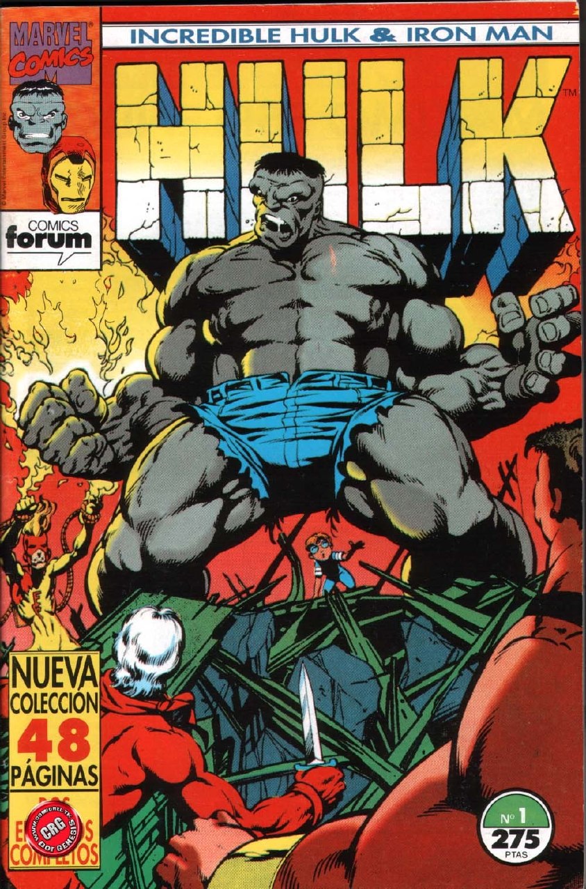 Portada ampliada de INCREIBLE HULK & IRON MAN