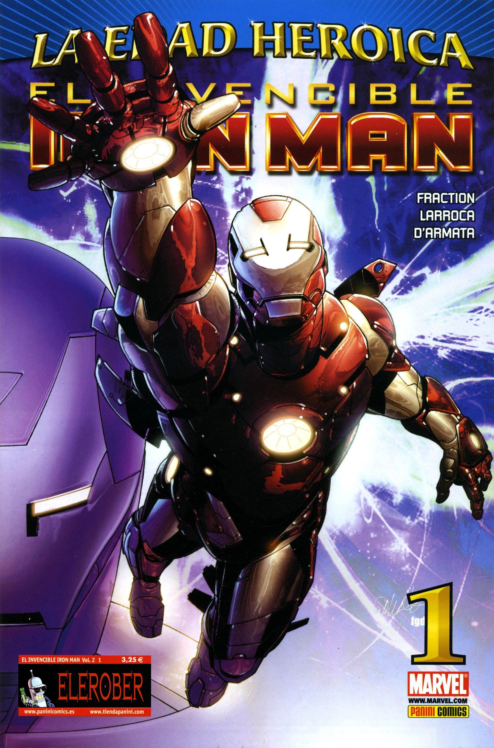Portada ampliada de LA ERA HEROICA EL INVENCIBLE IRON MAN