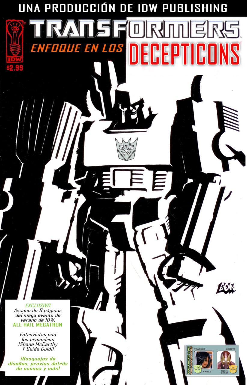 Portada ampliada de TRANSFORMERS ENFOQUE EN LOS DECEPTICONS