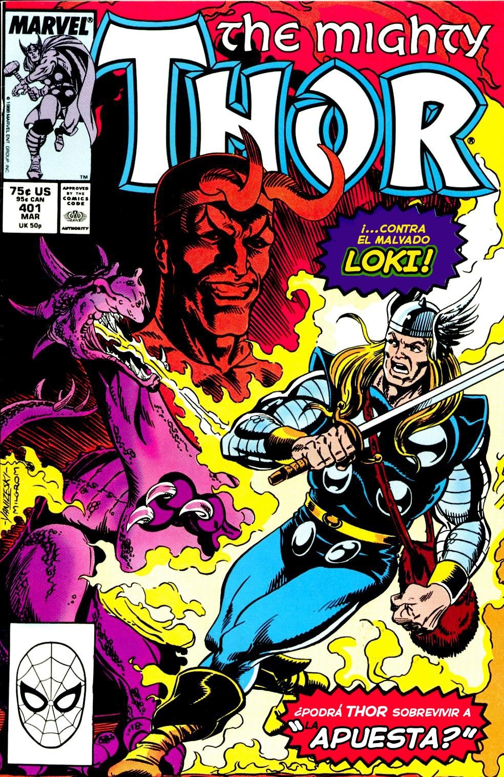Portada ampliada de The Mighty Thor