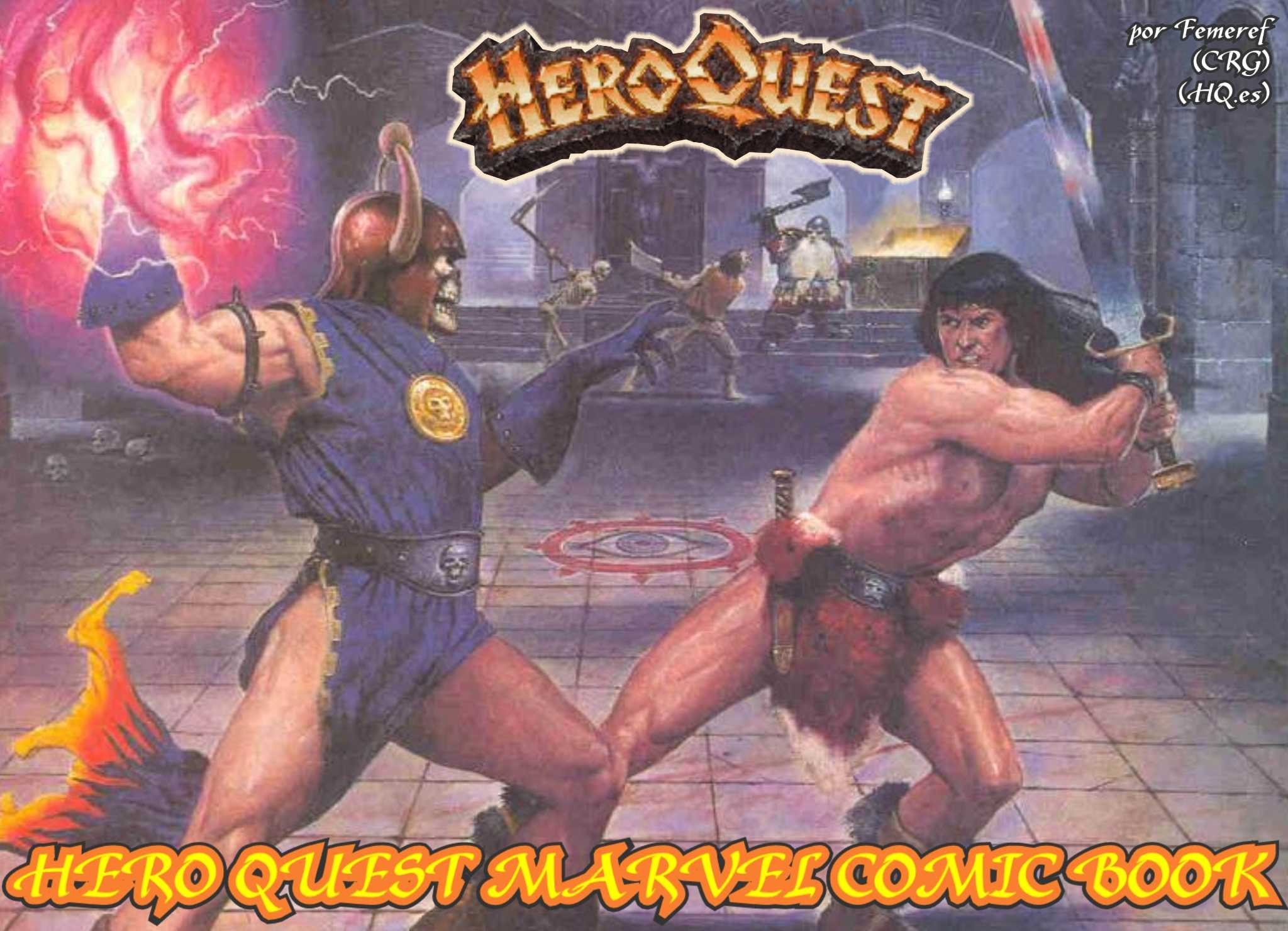 Portada ampliada de HeroQuest Marvel Comic por Femeref (lamansion-crg.net)(www.heroquest.es)