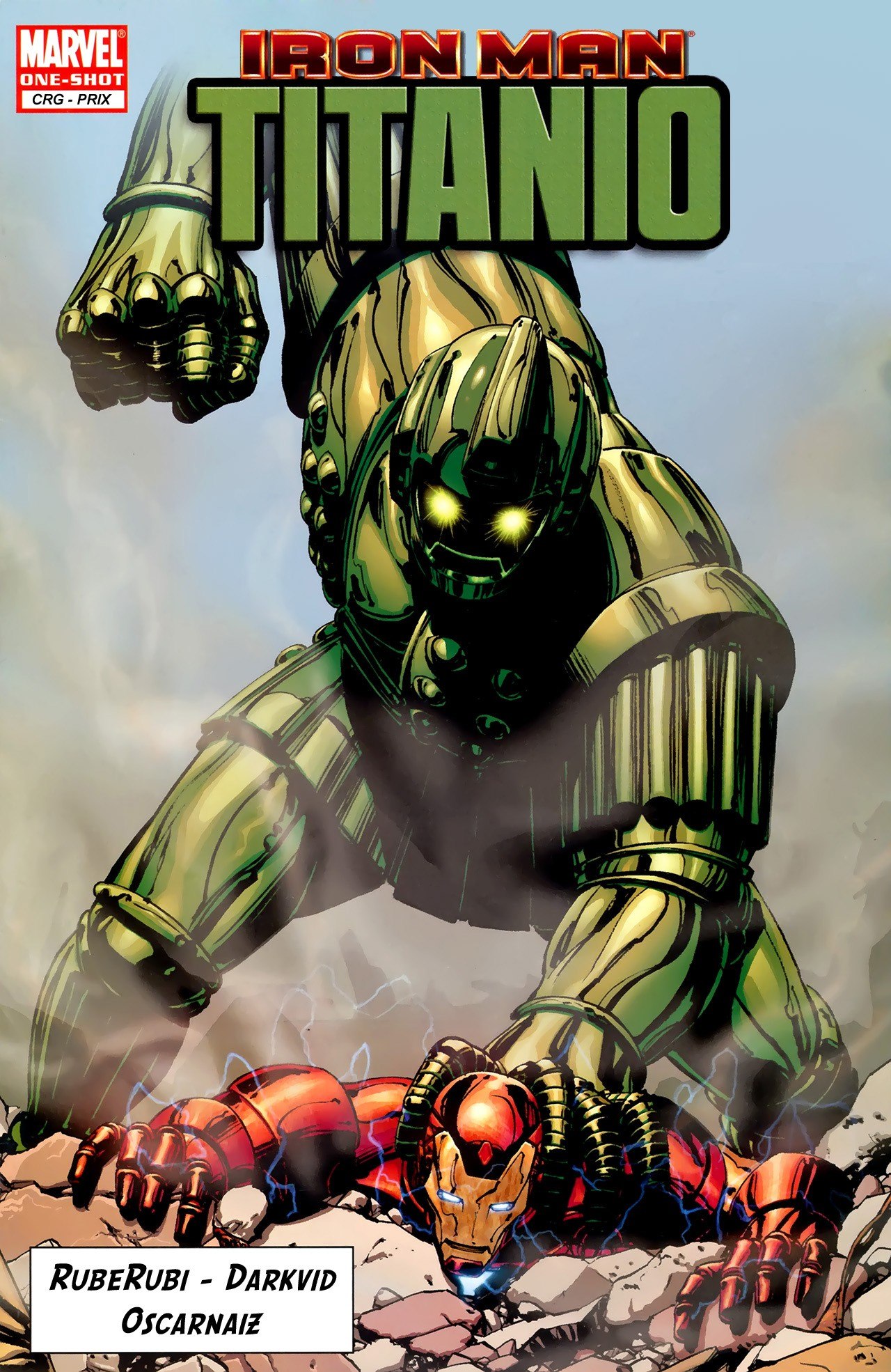 Portada ampliada de Iron Man - Titanio por RubeRubi, Darkvid y Oscarnaiz (CRG-Prix)