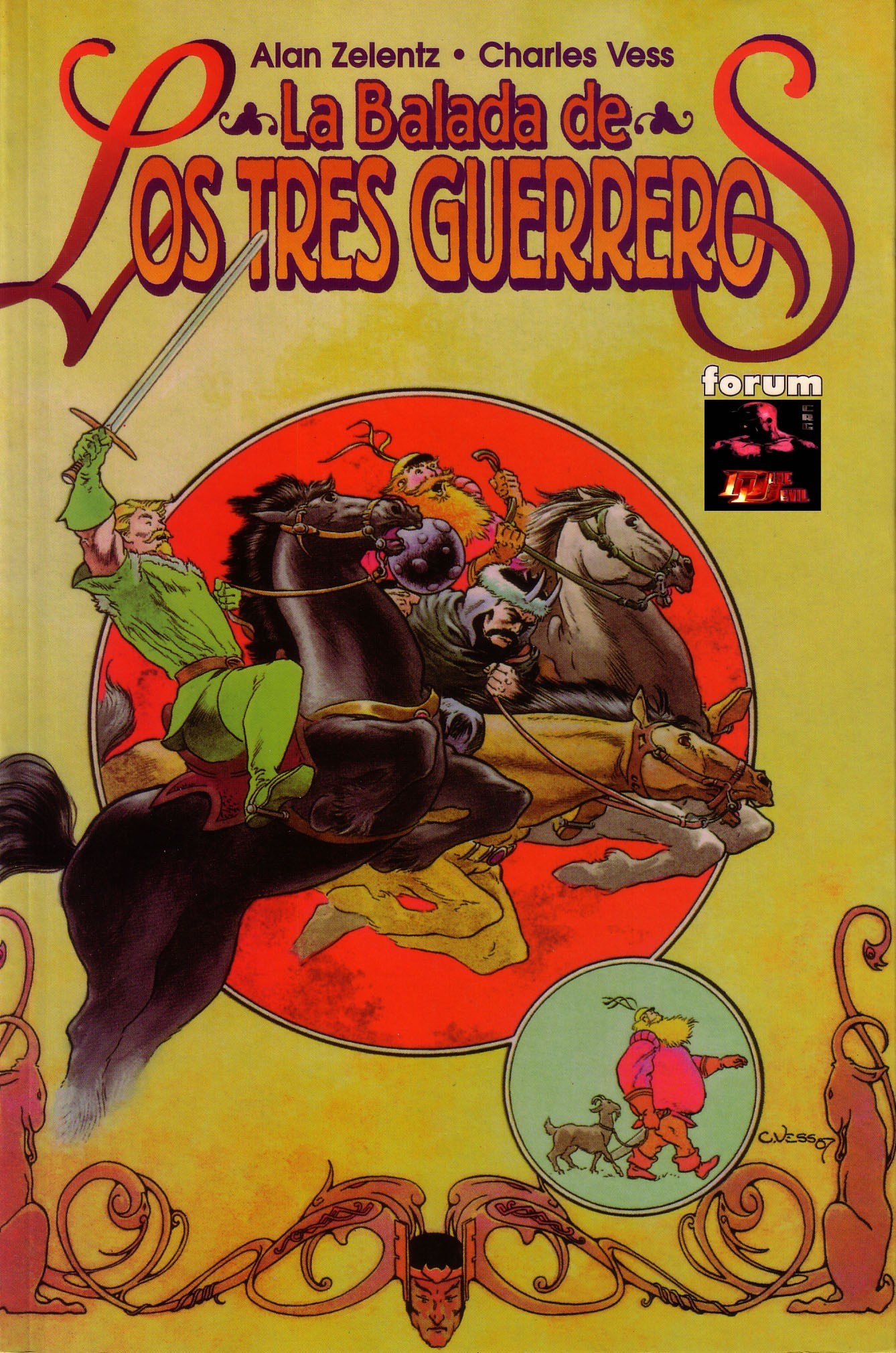 Portada ampliada de La Balada de los Tres Guerreros